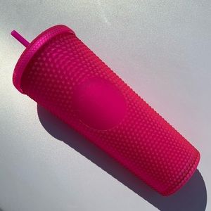 New Starbucks Jelly Barbie Pink Studded Tumbler